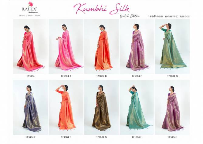 Kumbhi Silk 123004 Colours By Rajtex Wedding Wear Sarees Wholesale Online